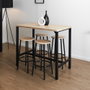 Home Deco Factory Juego de Mesa con 4 Taburetes Loka