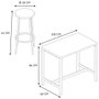 Home Deco Factory Juego de Mesa con 4 Taburetes Loka