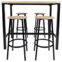 Home Deco Factory Juego de Mesa con 4 Taburetes Loka