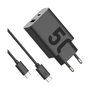 Motorola Cargador TurboPower 50W con Cable USB-C y Salidas Duales USB-C + USB-A, Negro