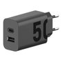 Motorola Cargador TurboPower 50W con Cable USB-C y Salidas Duales USB-C + USB-A, Negro