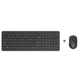 HP Combo Teclado y Ratón Inalámbrico 330 - Kit Inalámbrico USB, Teclado Español (ES) de Tamaño Completo y Ratón Óptico 1600 DPI, Negro, para Windows 10