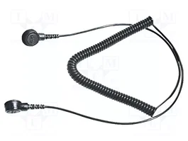 BERNSTEIN Cable de conexión ESD espiral negro 2,4m