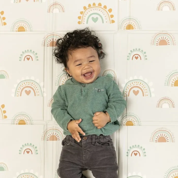 Infantino INF0773554130744 Tapete de Juego Gigante Plegable Infantino Arcoíris para Bebé