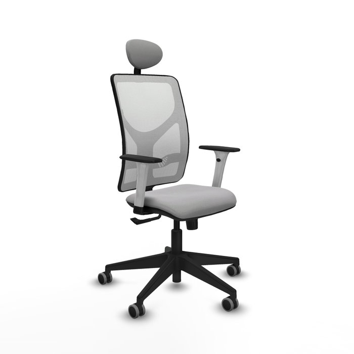 PIQUERAS Y CRESPO Silla de oficina Motilla con mecanismo Sincro Gris claro y Blanco PIQUERAS Y CRESPO Silla de oficina Motilla con mecanismo Sincro Gris claro y Blanco
