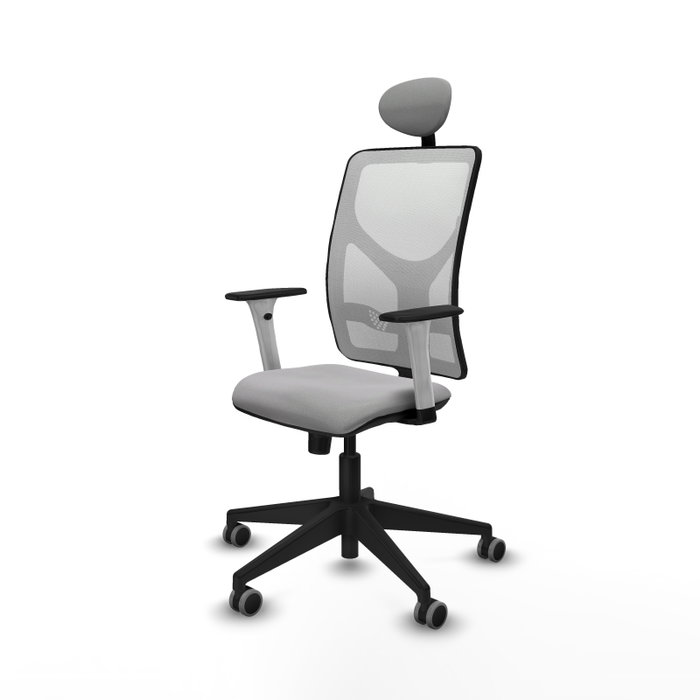 PIQUERAS Y CRESPO Silla de oficina Motilla con mecanismo Sincro Gris claro y Blanco PIQUERAS Y CRESPO Silla de oficina Motilla con mecanismo Sincro Gris claro y Blanco