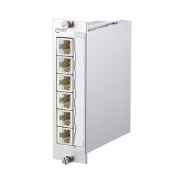 METZ CONNECT Patch Panel E-DAT ISO/IEC CAT.6A 6 Puertos RJ-45, Montaje en Rack 3U, Aluminio/Blanco, 130857C-E