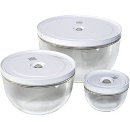 Zwilling Fresh & Save Set de Recipientes al Vacío de Vidrio, 6 Piezas