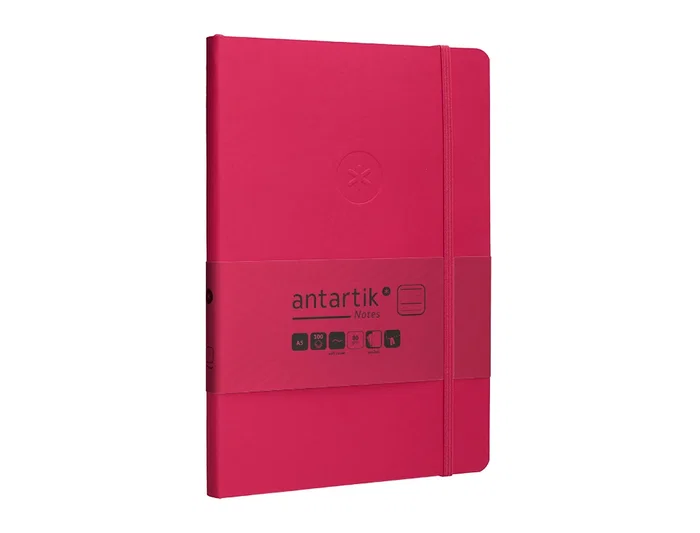 Antartik Cuaderno A5 Tapa Blanda Hojas Rayadas Burdeos 80 Hojas 80gr FSC