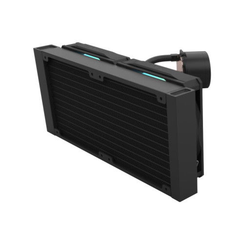 FSP AE24-B - Refrigeración Líquida All-in-One 240mm con Ventiladores RGB Negro, Compatible con Intel LGA 1851/1700/1200 y AMD AM4/AM5, 2 Ventiladores 120mm