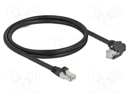DeLOCK Cable de red Cat6 S/FTP 1 m con conector RJ45 angular de 90°