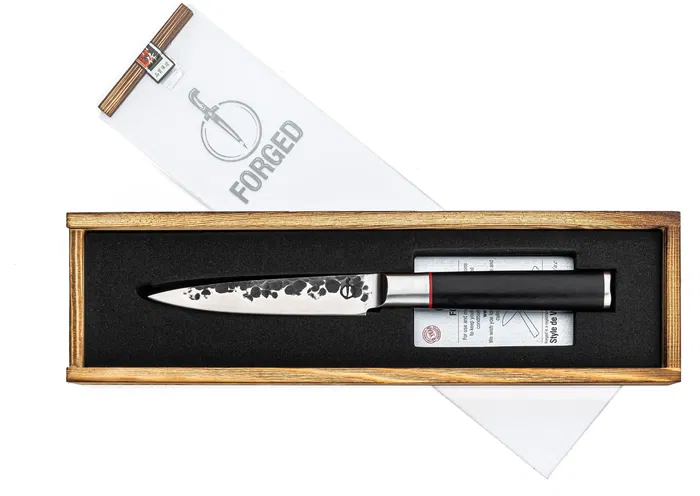 Forged Cuchillo de cocina FOR8720039623552 Acero Japonés 440C Mango Madera Dalbergia Hoja 12.5 cm