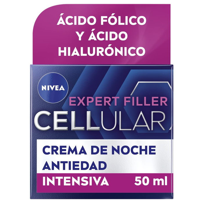 Nivea CELLULAR FILLER hialurónico & fólico crema noche 50 ml