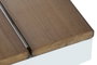 DKD Home Decor Mesa de Comedor para Terraza y Jardín, Aluminio y Resina, 6-8 Personas, 90 x 75 x 160 cm, Color Blanco Natural