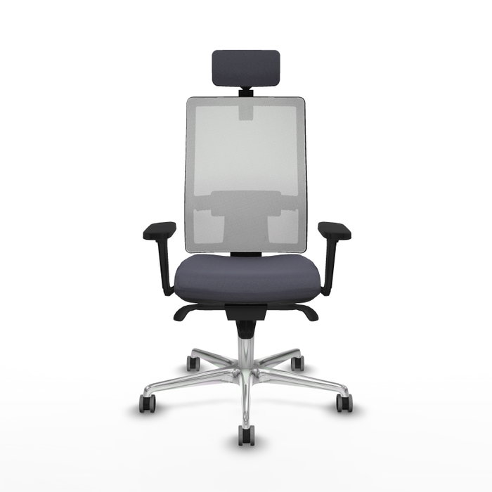 PIQUERAS Y CRESPO Silla de oficina Horna Gris oscuro con malla Blanca PIQUERAS Y CRESPO Silla de oficina Horna Gris oscuro con malla Blanca