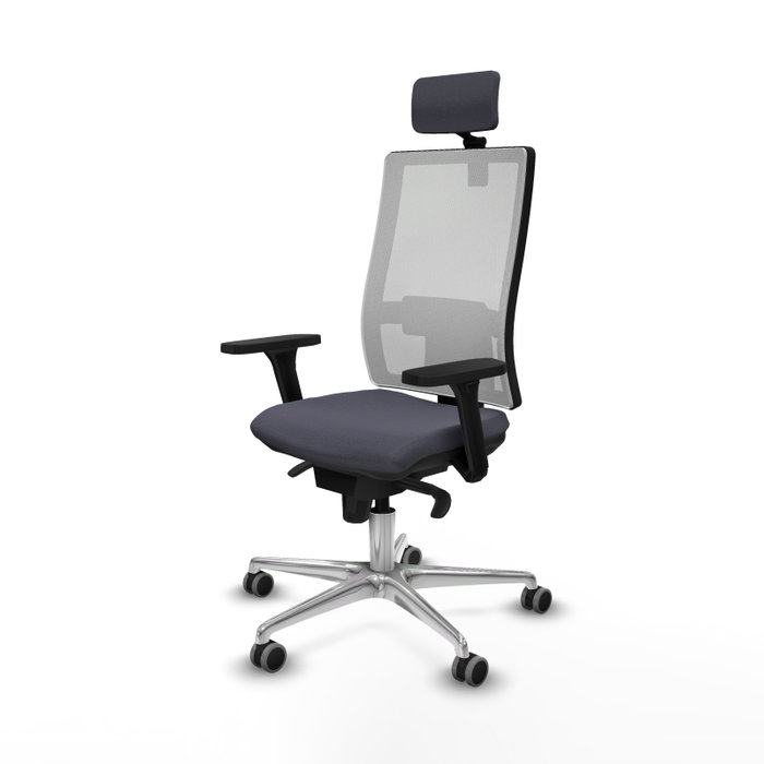 PIQUERAS Y CRESPO Silla de oficina Horna Gris oscuro con malla Blanca PIQUERAS Y CRESPO Silla de oficina Horna Gris oscuro con malla Blanca