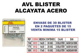 AVL Alcayata de Acero Zincada 14x30