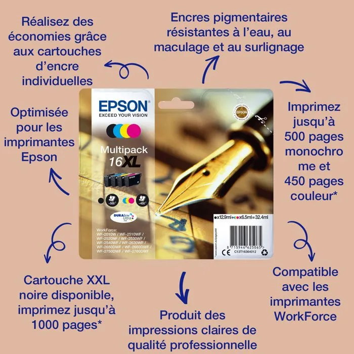 Epson Multipack de Tinta 16 DURABrite Ultra (C13T16264012)