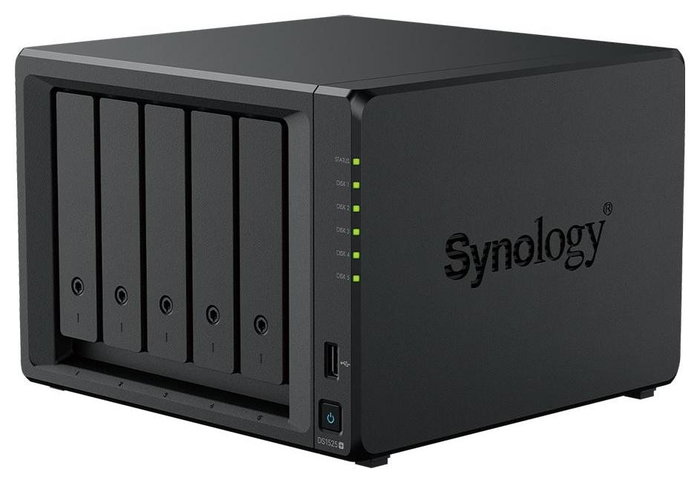 Synology DiskStation DS1525+ Servidor NAS de 5 bahías, Ryzen Embedded V1500B, 8 GB DDR4