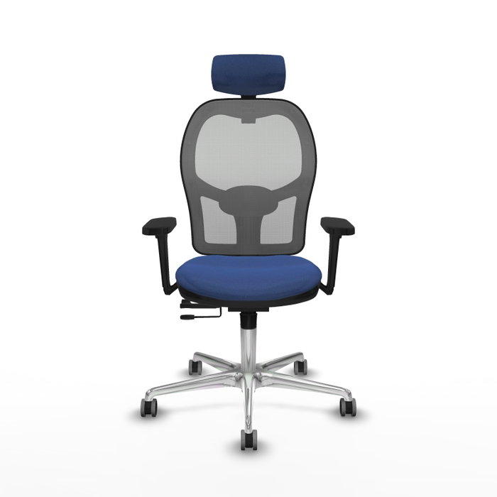 PIQUERAS Y CRESPO Silla de oficina Jorquera con mecanismo Sincro/Traslack, Azul marino y Gris PIQUERAS Y CRESPO Silla de oficina Jorquera con mecanismo Sincro/Traslack, Azul marino y Gris
