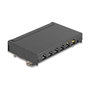 DeLOCK 90379 Patch Panel Mini Desktop 6 Puertos RJ45 Cat.6A Blindado, Color Negro, Montaje en Pared o Riel DIN