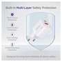 EQUIP Cargador 20W GaN con 2 Puertos USB-C PD3.0 y USB-A Blanco
