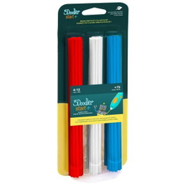 3Doodler Start Filament Eko 2.5mm 75 piezas Cherry Red/Simply White/Ocean Blue