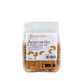 OLEANDER Anacardo Tostado Bio S/G Vegan 150 G | Anacardo Tostado Bio Sin Gluten Vegano