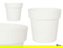Ibergarden Maceta Plástico Blanca 20 cm Diámetro, 19 cm Alto, 3.4 L Capacidad (Set de 12)