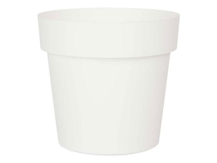 Ibergarden Maceta Plástico Blanca 20 cm Diámetro, 19 cm Alto, 3.4 L Capacidad (Set de 12)