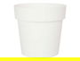 Ibergarden Maceta Plástico Blanca 20 cm Diámetro, 19 cm Alto, 3.4 L Capacidad (Set de 12)