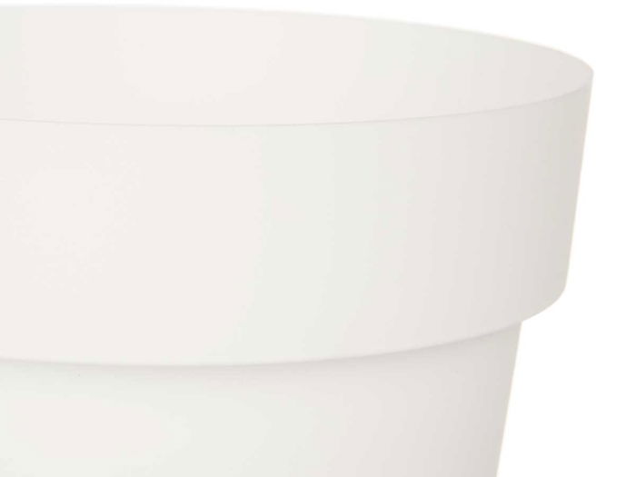 Ibergarden Maceta Plástico Blanca 20 cm Diámetro, 19 cm Alto, 3.4 L Capacidad (Set de 12)