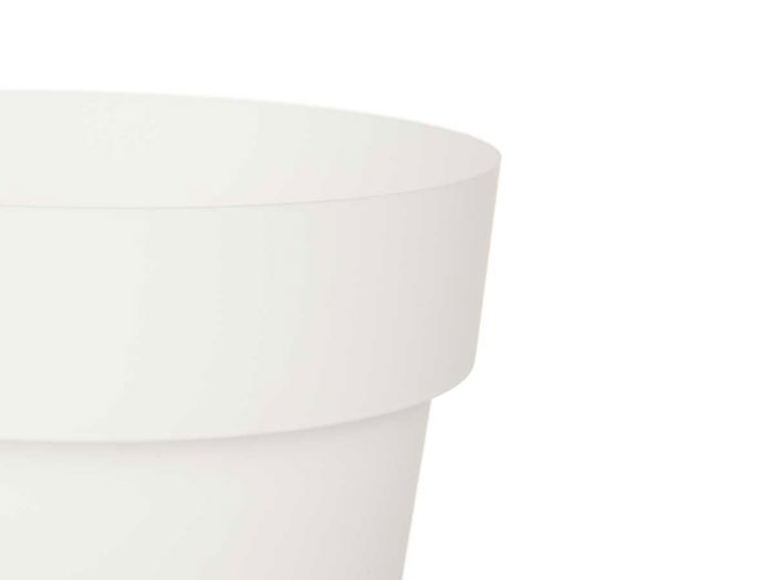Ibergarden Maceta Plástico Blanca 20 cm Diámetro, 19 cm Alto, 3.4 L Capacidad (Set de 12)