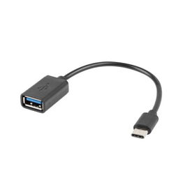 Lanberg Adaptador Usb Tipo C A Usb 2.0 Hembra Conector Usb-C Macho Negro 0.15m Compatible OTG