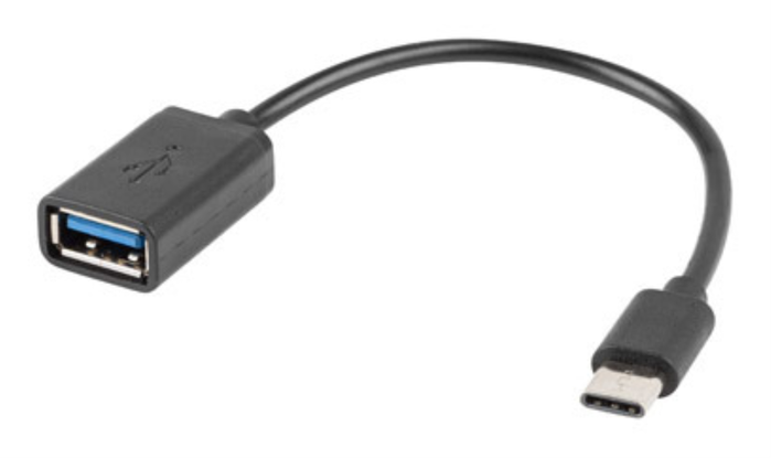 Lanberg AD-OTG-UC-01 Adaptador USB-C macho a USB-A hembra USB 2.0 Negro