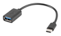 Lanberg AD-OTG-UC-01 Adaptador USB-C macho a USB-A hembra USB 2.0 Negro