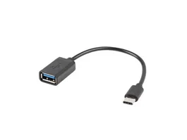 Lanberg AD-OTG-UC-01 Adaptador USB-C a USB-A 2.0 (USB A Hembra, USB C Macho, 480 Mbit/s, 0.15m, Negro)