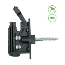 Pastormatic Aisladores DFV-8 Pack 25 unidades para cintas de hasta 40mm y cuerdas de hasta 6mm anclaje rosca tensor para postes madera