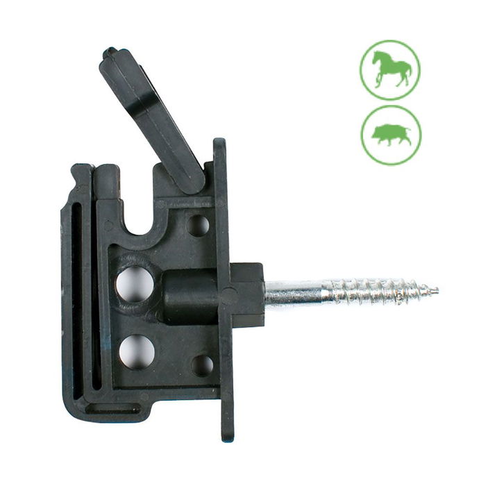 Pastormatic Aisladores DFV-8 Pack 25 unidades para cintas de hasta 40mm y cuerdas de hasta 6mm anclaje rosca tensor para postes madera Pastormatic Aisladores DFV-8 Pack 25 unidades para cintas de hasta 40mm y cuerdas de hasta 6mm anclaje rosca tensor para postes madera