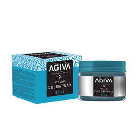 Agiva Cera para el Cabello con Color Azul 120g Fijación Fuerte Brillo Duradero
