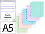 Carchivo Cuaderno Ingeniox Foam A5 80 Hojas Rayado Horizontal Colores Pastel Surtidos Tapa Foam Din A5 217x194x30 mm
