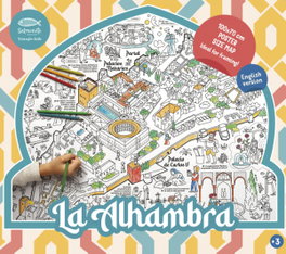TRIANGLE POSTALS, Mapa para colorear: La Alhambra (Español) - VV.AA.