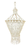 DKD Home Decor Pantalla de Macramé en Algodón Tejido a Mano Crudo