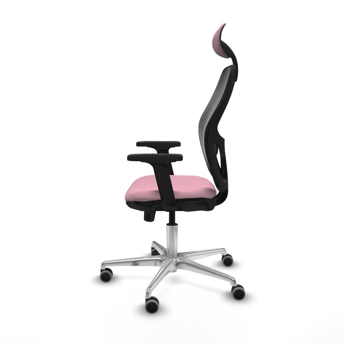 PIQUERAS Y CRESPO Silla de oficina Jorquera Rosa con Mecanismo Sincro/Traslack