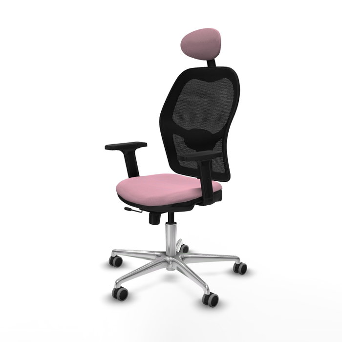 PIQUERAS Y CRESPO Silla de oficina Jorquera Rosa con Mecanismo Sincro/Traslack