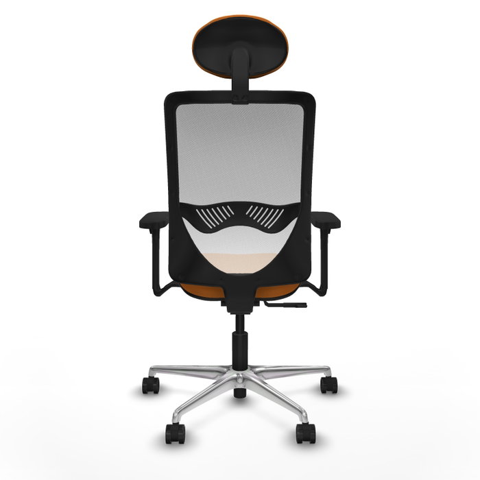 PIQUERAS Y CRESPO Silla de oficina Zulema con mecanismo Sincro, Naranja y Blanco