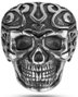 Police Tribal Edge Ring Skull Silver T.26 Gris