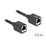DeLOCK Cable de Red de Extension RJ45 Macho-Hembra Cat.6A S/FTP 7.5 m Negro - Referencia 90334