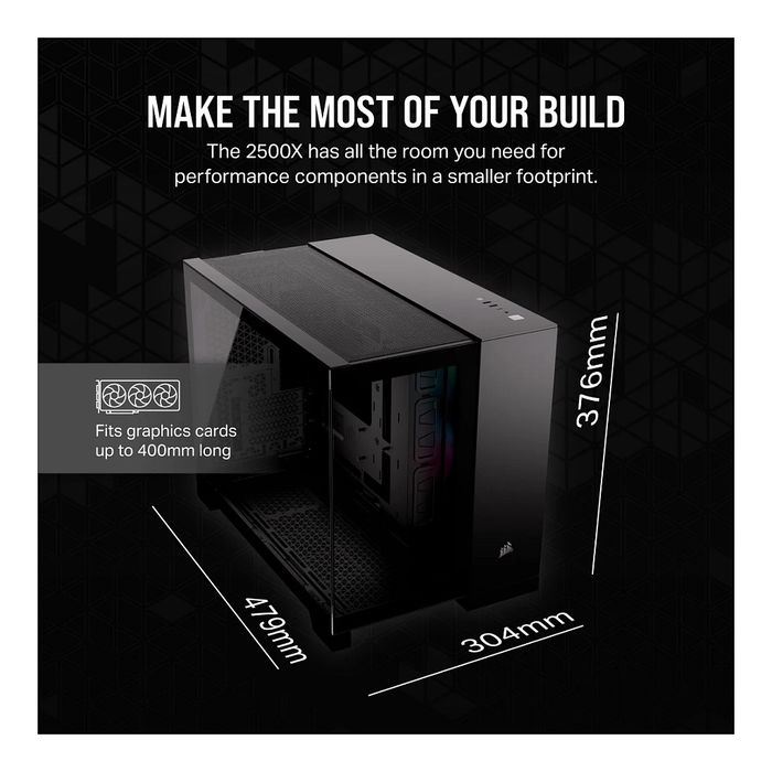 Corsair 2500X RGB Midi Tower ATX mATX Gaming Gehäuse Negro