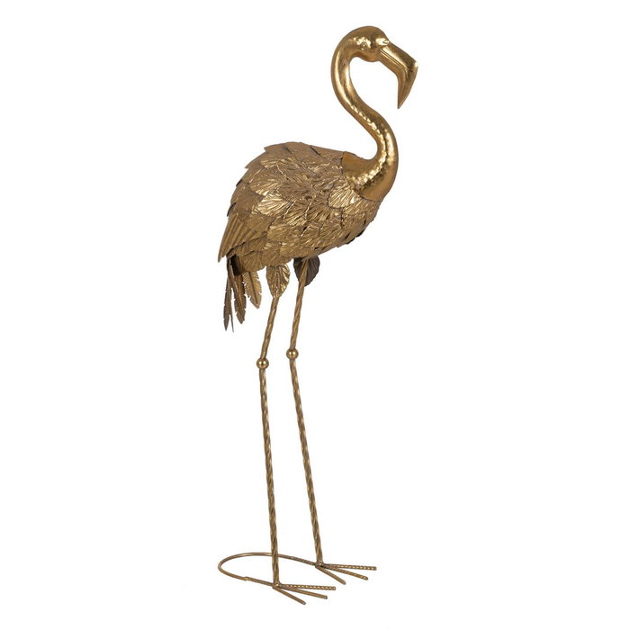 Figura Decorativa Dorado Flamenco rosa 25 x 21 x 85 cm Figura Decorativa Dorado Flamenco rosa 25 x 21 x 85 cm